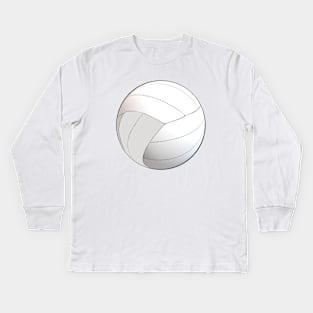 Volleyball Lovers Floating Volleyball (White Background) Kids Long Sleeve T-Shirt